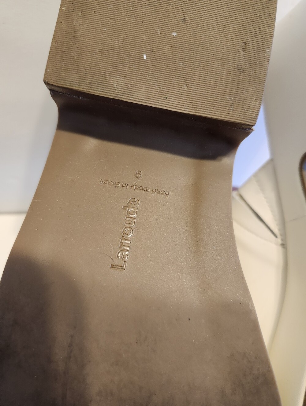 Larroudé "Miso" Cream Leather Platform Clogs /Mules Size 9 Original Retail $315 - Picture 9 of 10